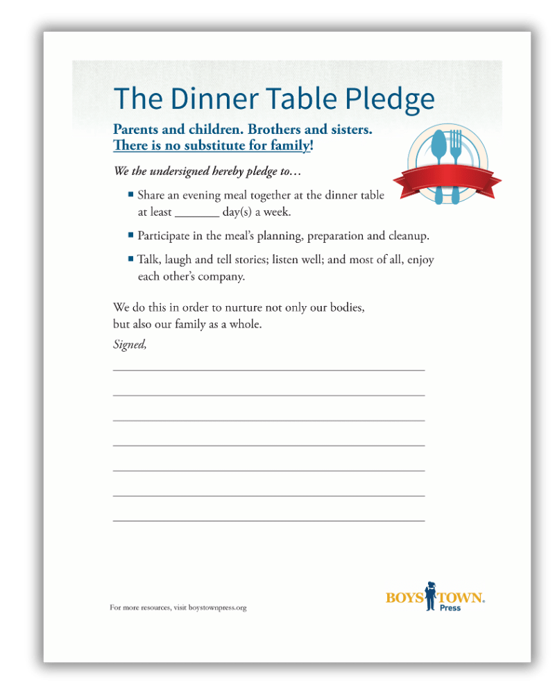 Dinner Table Pledge